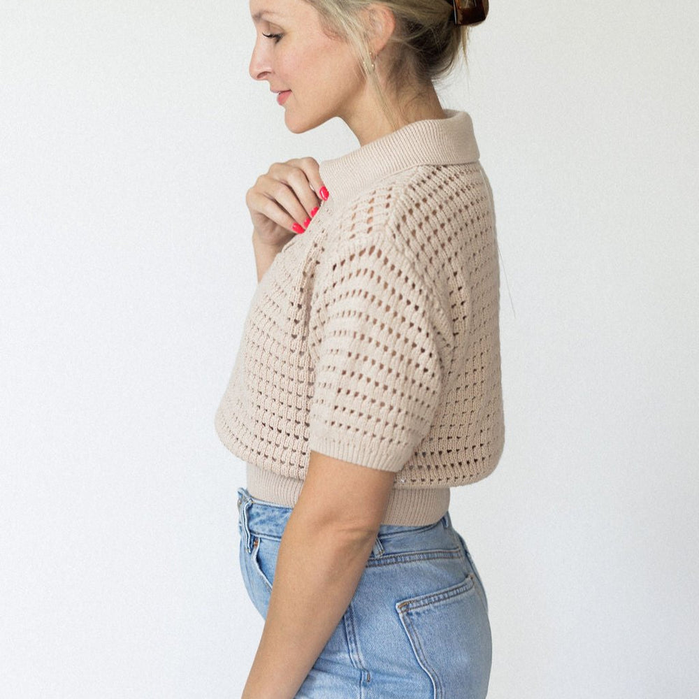 
                  
                    Crocheted Collared Top
                  
                