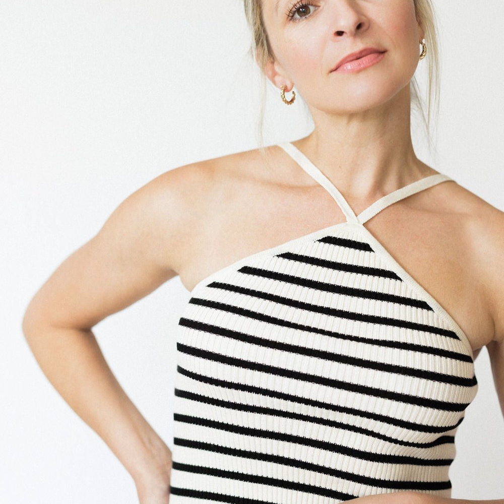 Striped Knit Halter