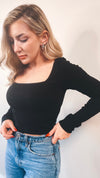 Ribbed Longsleeve Crop