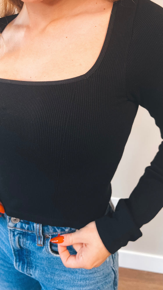 Ribbed Longsleeve Crop