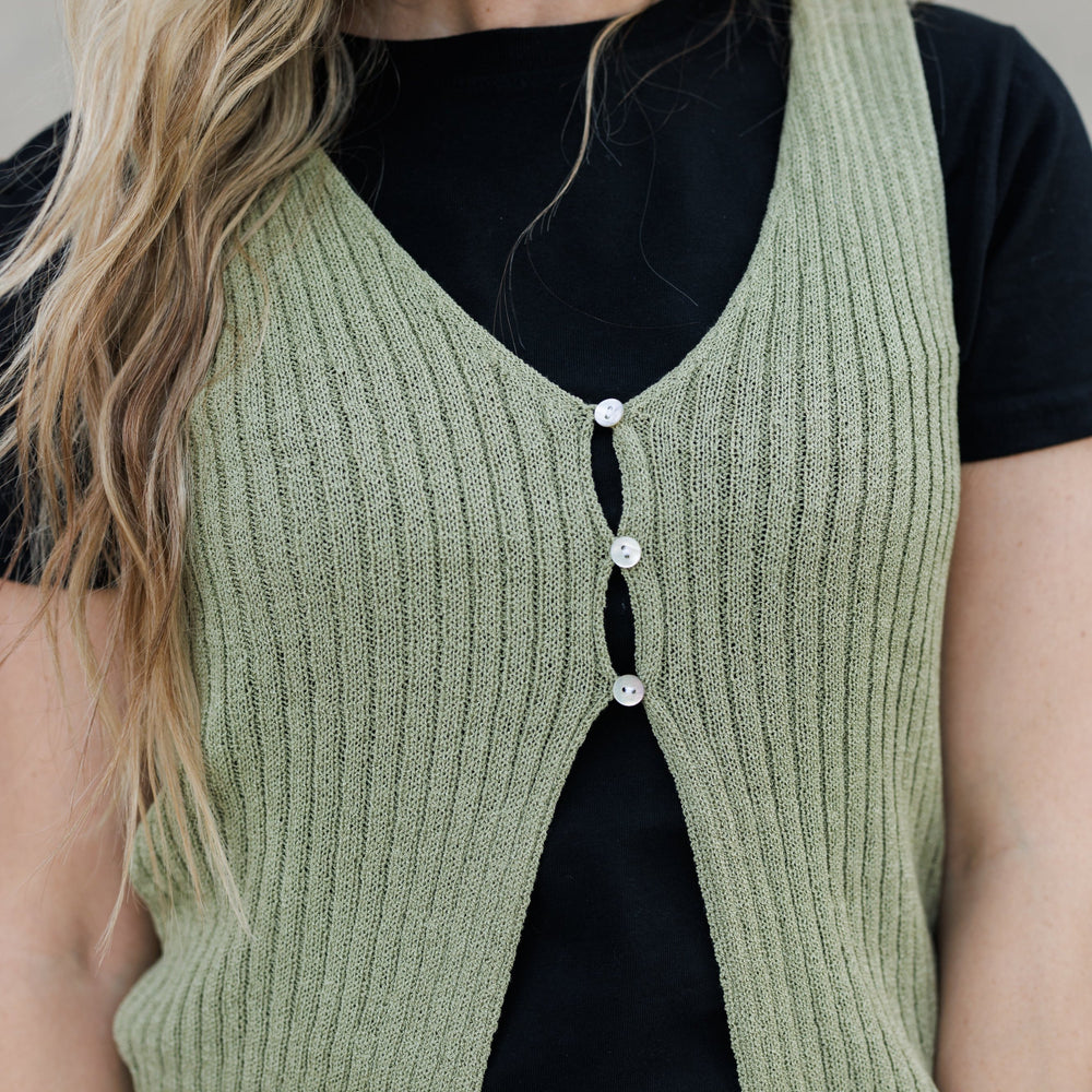 
                  
                    Knit Button Vest
                  
                