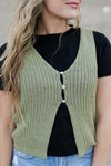 Knit Button Vest